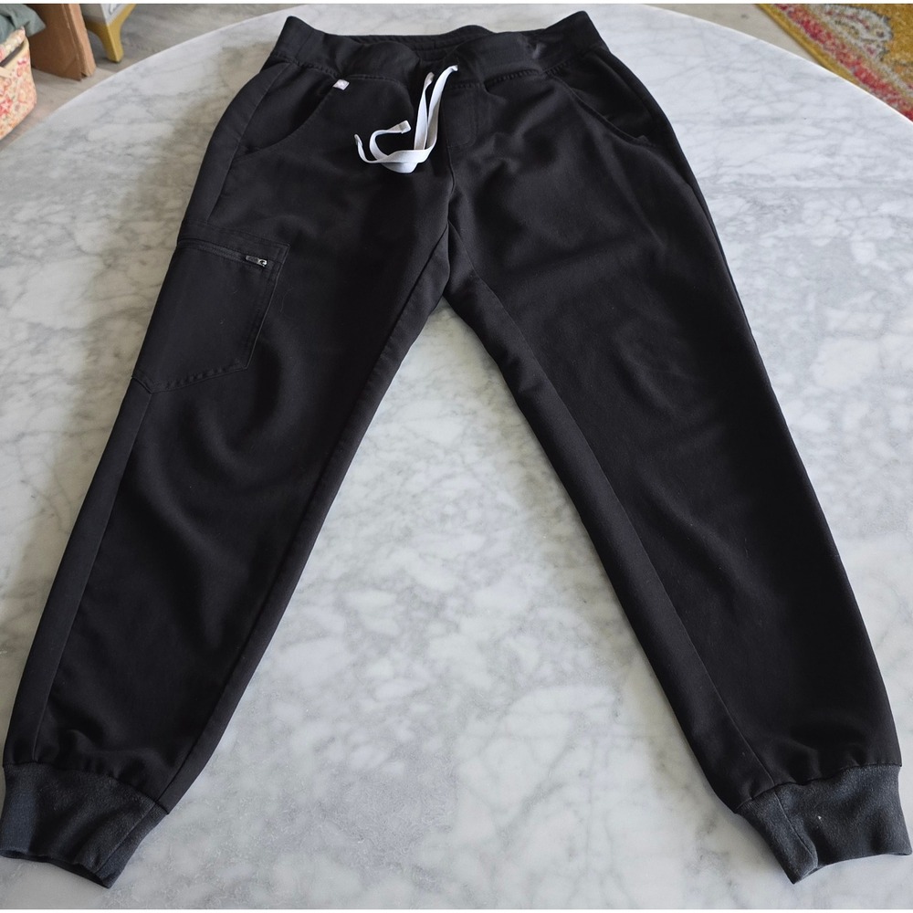 Figs Zamora Jogger Scrub Pants Black Technical Collection PO 2722 Womans S/P